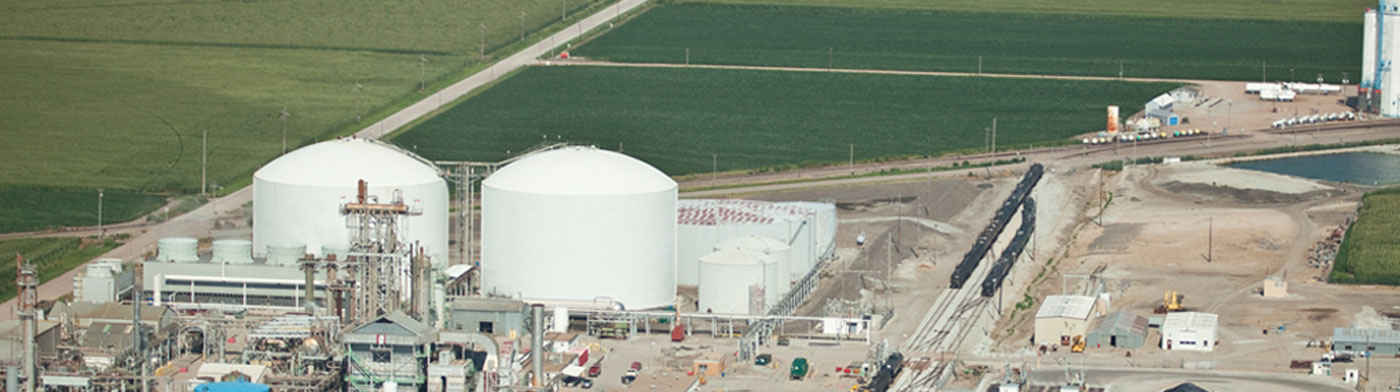 Ariel view of power plant in Gage County, NE