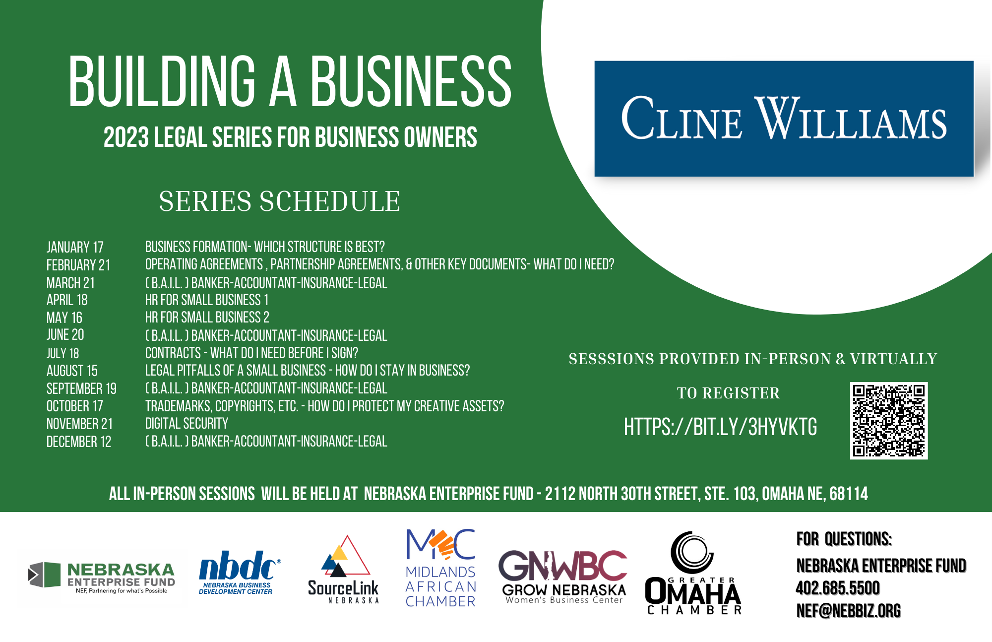 Building a Business: Legal Series for Business Owners Photo - Click Here to See